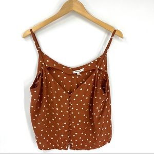 Madewell Button Down Inkspot Dot Cami Tank Top